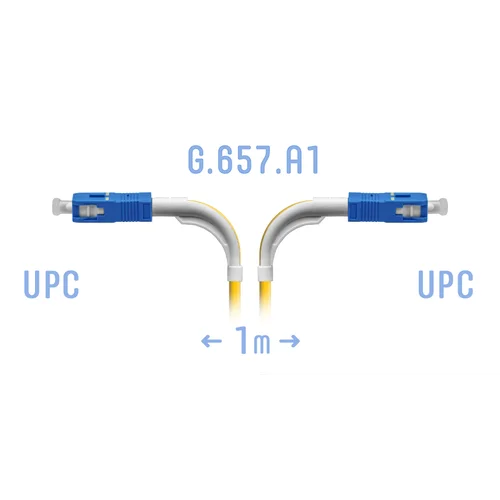 Патчкорд оптический SC/UPC SM G.657.A1 (угловой) 1 метр